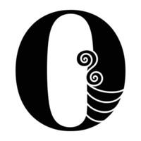 letter O with fluid, swirling curves and a harmonious design, exuding a sense of movement and vitality vector