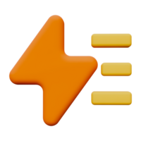 Fast Flash 3D object Illustration png