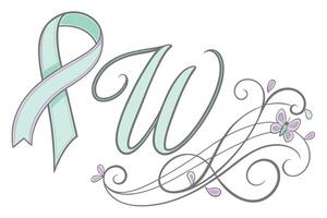 A unique and intricate design of letter W formed from intertwined ribbons, blending elegance with creative fluidity vector