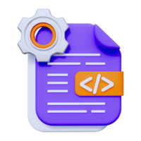 Programming File 3D object Illustration png