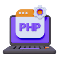 Hypertext Preprocessor 3D object Illustration png