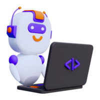 Ai Programming 3D object Illustration png