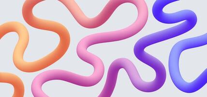 3d colorful ribbon pattern on light background. vector