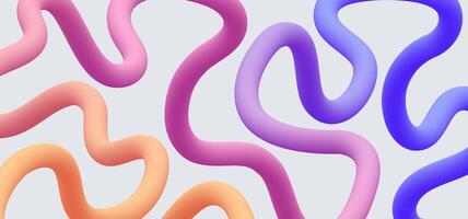 3d colorful ribbon pattern on white background. vector