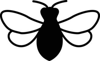 Minimalist Honey Bee Silhouette in a Striking Design vector