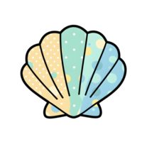 A shell with polka dots on it png