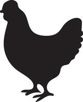 Chicken silhouette design on white background vector