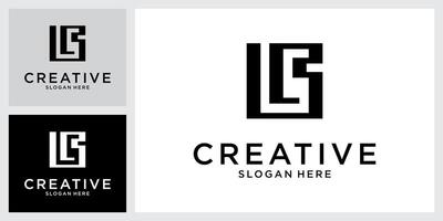 LB or BL initial letter logo design template vector