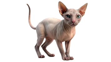 Sphynx cat 3D CAT Render transparent Background png