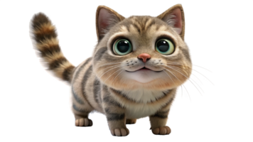 Munchkin cat 3D CAT Render transparent Background png
