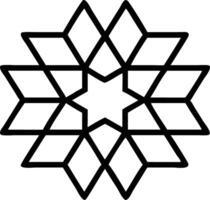 Traditional Islamic star and hexagonal pattern design in a monochrome color scheme, Islamic elements background vector