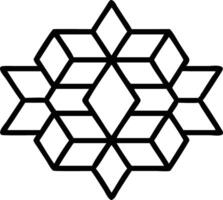 Intricate symmetrical Islamic geometric pattern made with diamond and triangular shapes, Islamic elements background vector