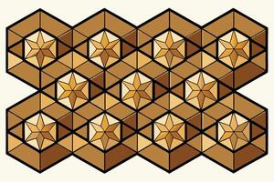 Intricate Islamic geometric pattern with stars, perfect for Islamic elements background in a unique style, ideal for elegant decoration vector