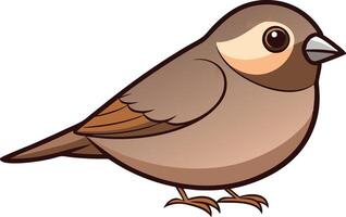 small bird drawings in stylized artistic forms, representing various takes on a sparrow in a cute and simple way vector