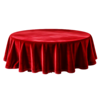 Red velvet tablecloth isolated on transparent background png