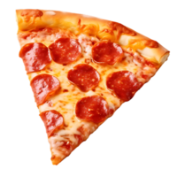 A Slice Of Pepperoni Pizza Isolated on Transparent Background png