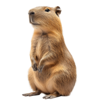 Charming capybara upright with curious expression png