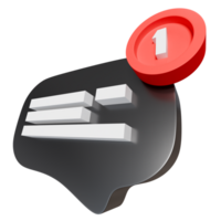 A speech bubble with a red button on it png