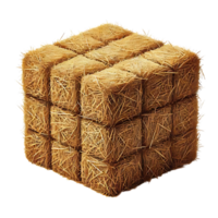 Square Hay Isolated on Transparent Background png