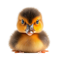 Tiny duckling with soft yellow feathers png