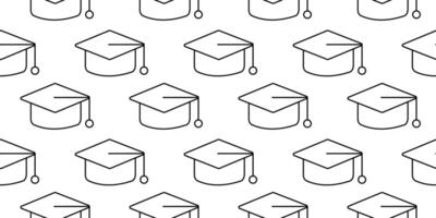 Graduation caps pattern design perfect for educational themes or celebration invitations vector