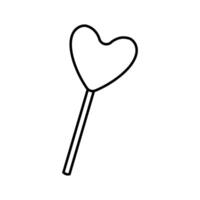 Heart-shaped lollipop depicting romance and sweetness for special occasions and treats vector