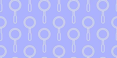 Pattern of magnifying glasses on a light purple background showcases a creative design idea vector