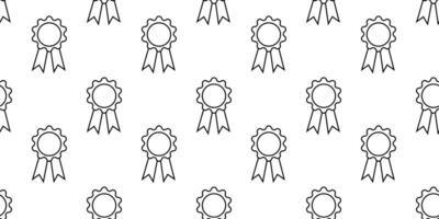 Collection of award ribbons displayed in a repeating pattern on a white background vector