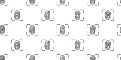 Repeated fingerprint patterns on a white background used for design or security purposes vector