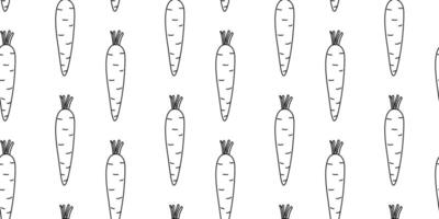 Pattern design featuring hand-drawn carrots on a white background vector