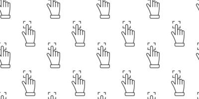 Patterns of hands pointing in a minimalistic design on a white background vector