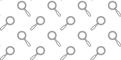 Repeating pattern of magnifying glasses on a plain background for design purposes vector