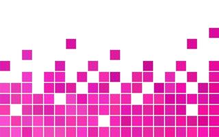 Mosaic magenta pixel background with copy space. Scattered matrix pattern for background, backdrop, banner, flyer, cover, and graphic design. Simple futuristic techno pattern. vector