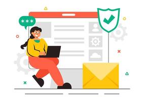 Security Consulting and Penetration Testing Illustration for IT and Cybersecurity vector