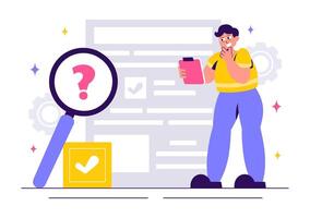 Fact or Fake News Check Illustration for Myth-Busting and Truth Validation vector
