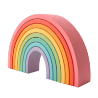 A simple, smooth rainbow with soft gradients., isolated on a transparent background png