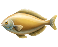 Illustration of Digital Painting, Dover sole fish isolated on transparent background png