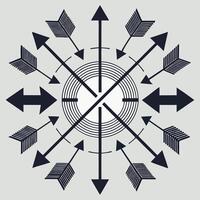 clean minimalist set of black arrows featuring diverse styles, including curved, straight, diagonal, and looped for navigation and direction. vector