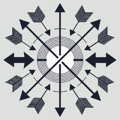 clean minimalist set of black arrows featuring diverse styles, including curved, straight, diagonal, and looped for navigation and direction.