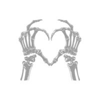 Skeleton Hands Forming a Heart Shape vector