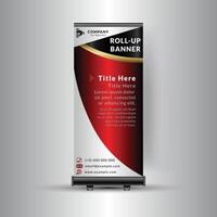 Elegant Roll Up Banner Design for Corporate Events and Business Promotion vector
