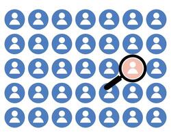 Screening process in recruitment to find the talent in human resources vector