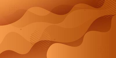 Colorful abstract orange geometric background. Fluid color design. Wavy shapes composition. Eps10. vector