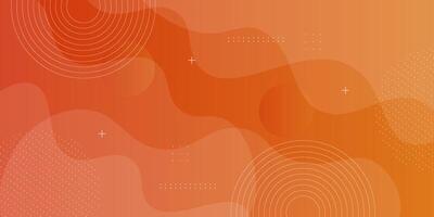 Orange dynamic abstract background with simple wave design. Creative gradient background. Smart 3D cover design for business design vector