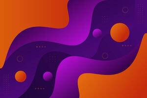 Colorful purple and orange geometric business banner design. Creative banner design with wave and line shapes as template. Simple design on horizontal banner. Eps10 vector
