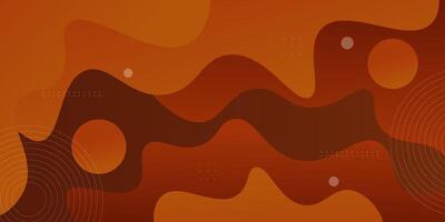 Abstract dark orange background with wave shapes and shadows. Modern and simple background. Eps10 vector