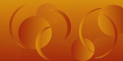 Colorful geometric wave 3D background. Orange color elements with liquid gradient pattern. Dynamic shape composition. eps10 vector