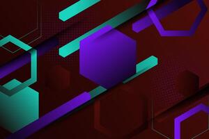 Abstract 3D background with hexagonal pattern. Modern design with simple geometric shapes, dark red and purple patterns. Eps10 vector