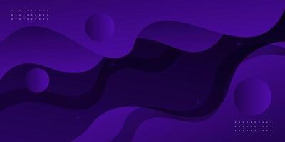 Dark purple gradient dynamic background illustration with simple wave style. Cool design. Eps10 vector