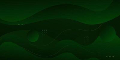 Dark green abstract background paper cut with dynamic color waves in the background. Geometric wave shape pattern. eps10 vector